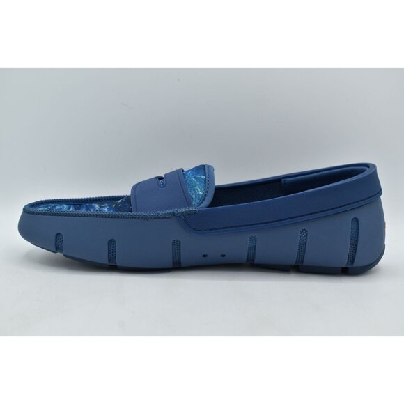SWIMS Mens Size 9 Ensign Blue Printed Penny Loafers Shoes main image 6
